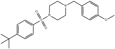 1-(4-tert-butylphenyl)sulfonyl-4-[(4-methoxyphenyl)methyl]piperazine Struktur