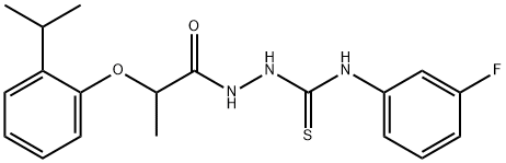 1-(3-fluorophenyl)-3-[2-(2-propan-2-ylphenoxy)propanoylamino]thiourea Struktur