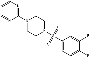 2-[4-(3,4-difluorophenyl)sulfonylpiperazin-1-yl]pyrimidine Struktur