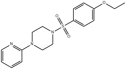 1-(4-ethoxyphenyl)sulfonyl-4-pyridin-2-ylpiperazine Struktur