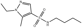 N-butyl-1-ethyl-5-methylpyrazole-4-sulfonamide Struktur