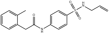 2-(2-methylphenyl)-N-[4-(prop-2-enylsulfamoyl)phenyl]acetamide Struktur