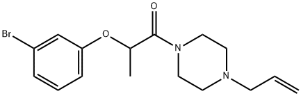 2-(3-bromophenoxy)-1-(4-prop-2-enylpiperazin-1-yl)propan-1-one Struktur