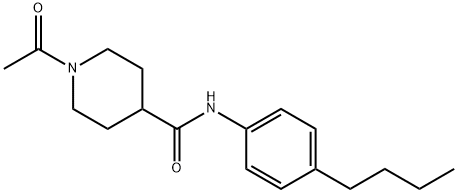 1-acetyl-N-(4-butylphenyl)piperidine-4-carboxamide Struktur