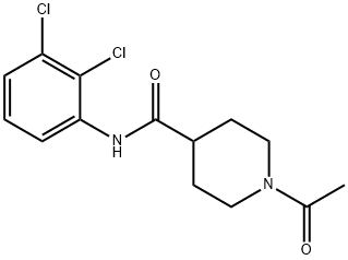 1-acetyl-N-(2,3-dichlorophenyl)piperidine-4-carboxamide Struktur