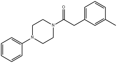 2-(3-methylphenyl)-1-(4-phenylpiperazin-1-yl)ethanone Struktur