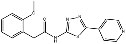 2-(2-methoxyphenyl)-N-(5-pyridin-4-yl-1,3,4-thiadiazol-2-yl)acetamide Struktur