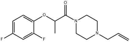 2-(2,4-difluorophenoxy)-1-(4-prop-2-enylpiperazin-1-yl)propan-1-one Struktur