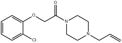 2-(2-chlorophenoxy)-1-(4-prop-2-enylpiperazin-1-yl)ethanone Struktur