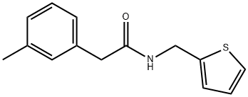 2-(3-methylphenyl)-N-(thiophen-2-ylmethyl)acetamide Struktur