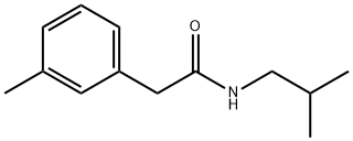 2-(3-methylphenyl)-N-(2-methylpropyl)acetamide Struktur