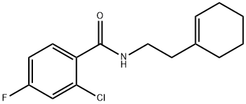 2-chloro-N-[2-(cyclohexen-1-yl)ethyl]-4-fluorobenzamide Struktur