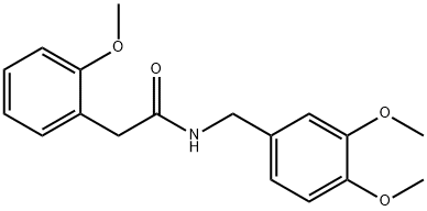 N-[(3,4-dimethoxyphenyl)methyl]-2-(2-methoxyphenyl)acetamide Struktur