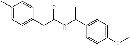 N-[1-(4-methoxyphenyl)ethyl]-2-(4-methylphenyl)acetamide Struktur