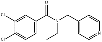 3,4-dichloro-N-ethyl-N-(pyridin-4-ylmethyl)benzamide Struktur