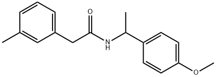 N-[1-(4-methoxyphenyl)ethyl]-2-(3-methylphenyl)acetamide Struktur