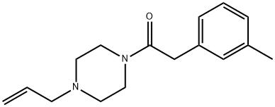 2-(3-methylphenyl)-1-(4-prop-2-enylpiperazin-1-yl)ethanone Struktur