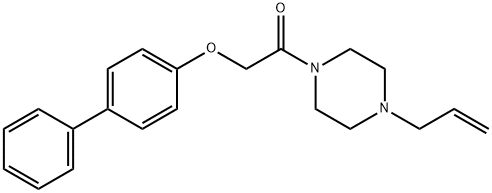 2-(4-phenylphenoxy)-1-(4-prop-2-enylpiperazin-1-yl)ethanone Struktur