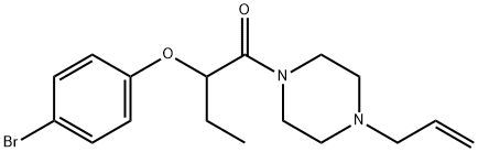 2-(4-bromophenoxy)-1-(4-prop-2-enylpiperazin-1-yl)butan-1-one Structure