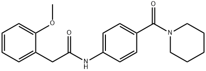 2-(2-methoxyphenyl)-N-[4-(piperidine-1-carbonyl)phenyl]acetamide Struktur