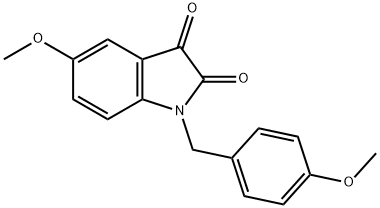 5-methoxy-1-[(4-methoxyphenyl)methyl]indole-2,3-dione Struktur