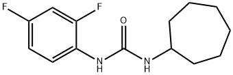 1-cycloheptyl-3-(2,4-difluorophenyl)urea Struktur