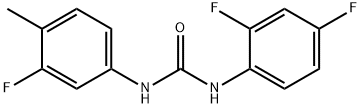 1-(2,4-difluorophenyl)-3-(3-fluoro-4-methylphenyl)urea Struktur