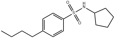 4-butyl-N-cyclopentylbenzenesulfonamide Struktur