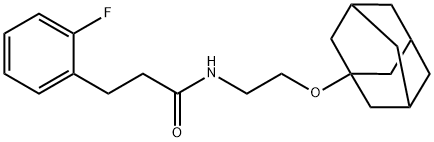 N-[2-(1-adamantyloxy)ethyl]-3-(2-fluorophenyl)propanamide Struktur