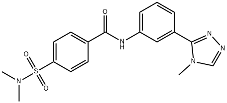 4-(dimethylsulfamoyl)-N-[3-(4-methyl-1,2,4-triazol-3-yl)phenyl]benzamide Struktur