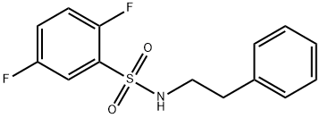 2,5-difluoro-N-(2-phenylethyl)benzenesulfonamide Struktur