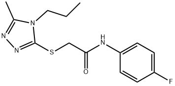 N-(4-fluorophenyl)-2-[(5-methyl-4-propyl-1,2,4-triazol-3-yl)sulfanyl]acetamide Struktur