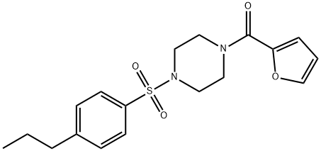 furan-2-yl-[4-(4-propylphenyl)sulfonylpiperazin-1-yl]methanone Struktur