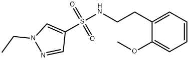 1-ethyl-N-[2-(2-methoxyphenyl)ethyl]pyrazole-4-sulfonamide Struktur