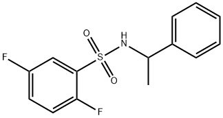 2,5-difluoro-N-(1-phenylethyl)benzenesulfonamide Struktur