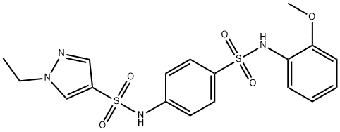 1-ethyl-N-[4-[(2-methoxyphenyl)sulfamoyl]phenyl]pyrazole-4-sulfonamide Struktur