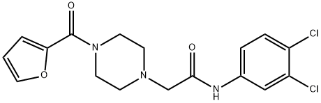 N-(3,4-dichlorophenyl)-2-[4-(furan-2-carbonyl)piperazin-1-yl]acetamide Struktur