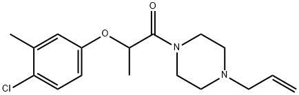 2-(4-chloro-3-methylphenoxy)-1-(4-prop-2-enylpiperazin-1-yl)propan-1-one Struktur