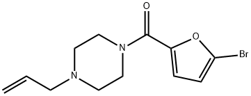 (5-bromofuran-2-yl)-(4-prop-2-enylpiperazin-1-yl)methanone Struktur