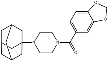 [4-(1-adamantyl)piperazin-1-yl]-(1,3-benzodioxol-5-yl)methanone Struktur