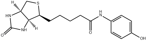 5-[(3aS,4S,6aR)-2-oxo-1,3,3a,4,6,6a-hexahydrothieno[3,4-d]imidazol-4-yl]-N-(4-hydroxyphenyl)pentanamide Struktur