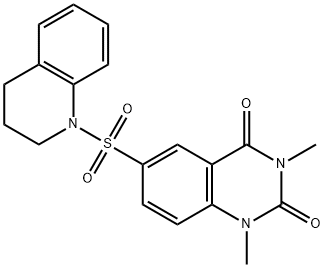 6-(3,4-dihydro-2H-quinolin-1-ylsulfonyl)-1,3-dimethylquinazoline-2,4-dione Struktur