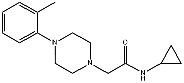 N-cyclopropyl-2-[4-(2-methylphenyl)piperazin-1-yl]acetamide Struktur