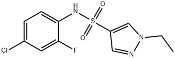 N-(4-chloro-2-fluorophenyl)-1-ethylpyrazole-4-sulfonamide Struktur