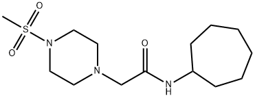 N-cycloheptyl-2-(4-methylsulfonylpiperazin-1-yl)acetamide Struktur