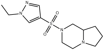 2-(1-ethylpyrazol-4-yl)sulfonyl-3,4,6,7,8,8a-hexahydro-1H-pyrrolo[1,2-a]pyrazine Struktur