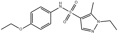 N-(4-ethoxyphenyl)-1-ethyl-5-methylpyrazole-4-sulfonamide Struktur