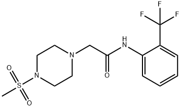 2-(4-methylsulfonylpiperazin-1-yl)-N-[2-(trifluoromethyl)phenyl]acetamide Struktur