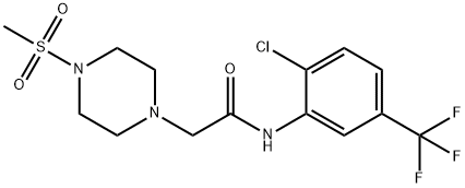 N-[2-chloro-5-(trifluoromethyl)phenyl]-2-(4-methylsulfonylpiperazin-1-yl)acetamide Struktur