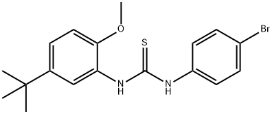 1-(4-bromophenyl)-3-(5-tert-butyl-2-methoxyphenyl)thiourea Struktur